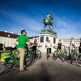 Wenen op de fiets 3 uur durende alles-in-één stadsrondleiding in het Engels