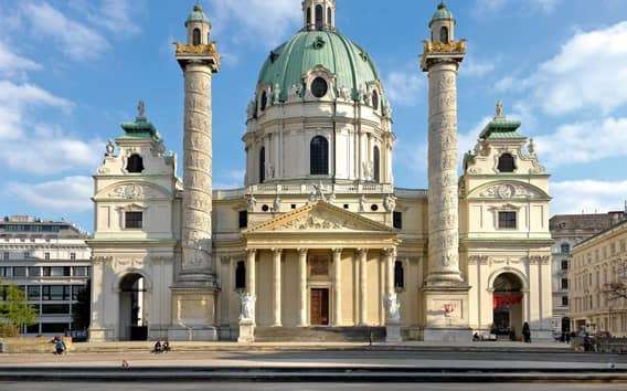 Wenen: Karlskirche toegangsbewijs met panoramaterras